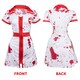 image 5 of Bloody Nurse Costume - with Stockings & Stethoscope Red | L