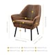 image 3 of Teamson Home Divano Mid Century Aged Fabric Chair, Brown