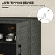 image 10 of HOMCOM Modern Storage Cupboard with Adjustable Shelf and 2 Doors, Grey Black