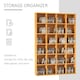 image 3 of HOMCOM DVD CD Media Storage Rack, Video Display Unit, 89 x 130.5 cm, Beech