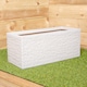 image 1 of 25cm Stone Coloured Plastic Slate Effect Garden Patio Trough