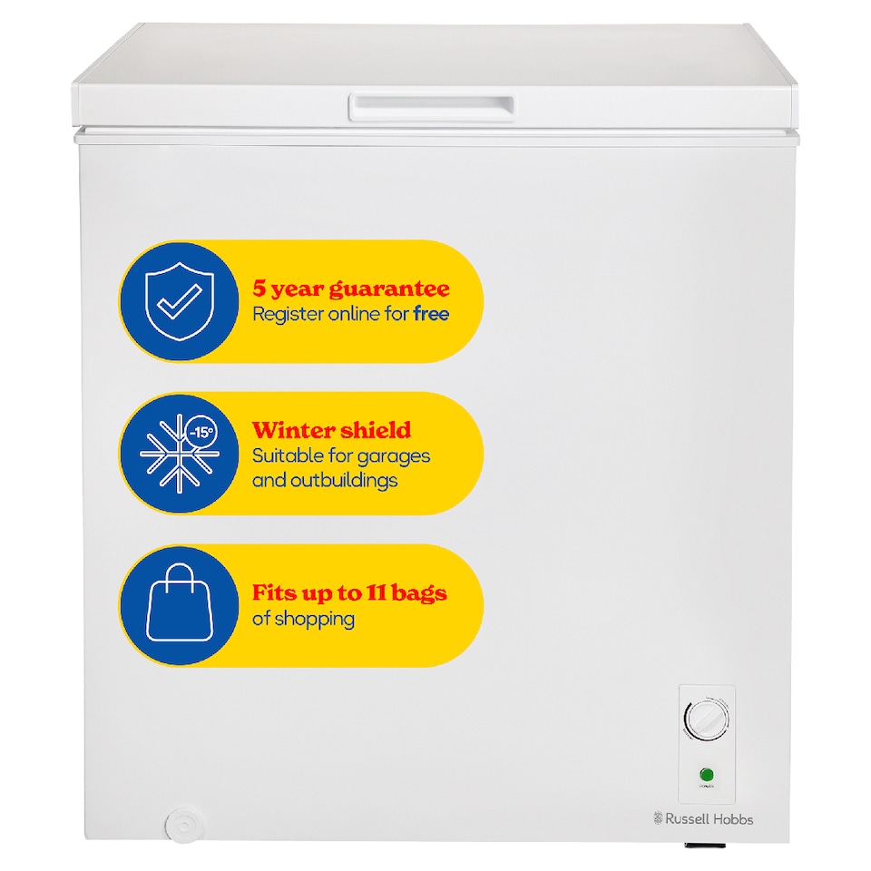 image 1 of Russell Hobbs RH198CF0E1W Chest Freezer 198L Freestanding White 5 Year Guarantee