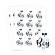 image 1 of Team Boy Gender Reveal Round Stickers 60mm - Sheet of 12
