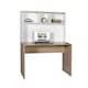 image 1 of Adore Teen White & Oak Study Desk with Storage Hutch White