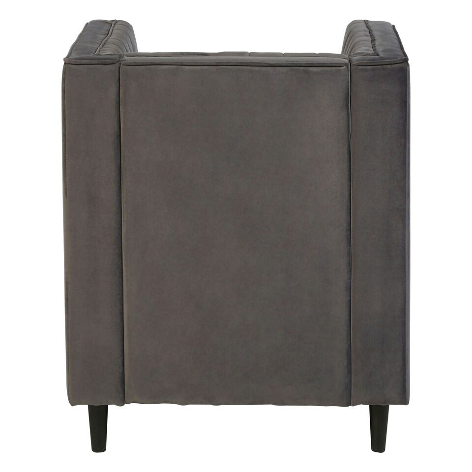 image 1 of Interiors by Premier Grey Velvet Chair, Enchanting Sleep chair, Easy to Assemble Borg Chair, Comfy Office Chair