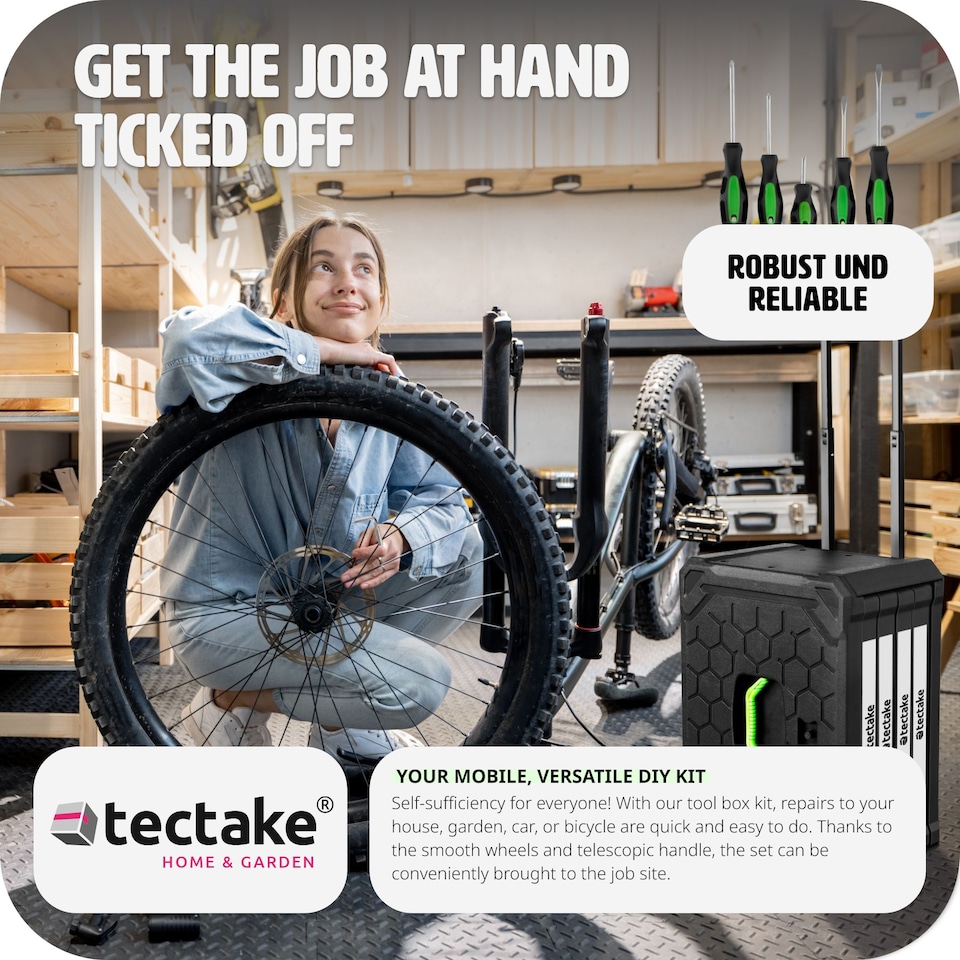 image 1 of Tool Box - 899-piece tool set, clear arrangement on 4 levels, with wheels