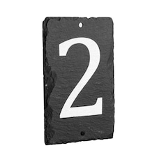 Nicola Spring Slate House Sign - 9 x 14.5cm - Number 2