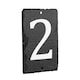 image 1 of Nicola Spring Slate House Sign - 9 x 14.5cm - Number 2