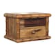 image 4 of Artisan Furniture Solid Wood Bamboo Open Bedside in Amber Oak Finish, 1 Drawer & 1 Shelf, Brown
