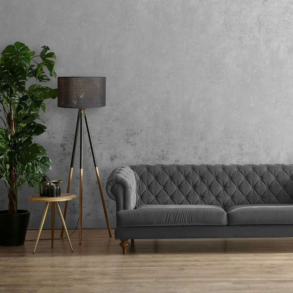 image 1 of World of Wallpaper Industrial Concrete Effect Textured Wallpaper - Grey/Silver - 10m x 53cm Grey