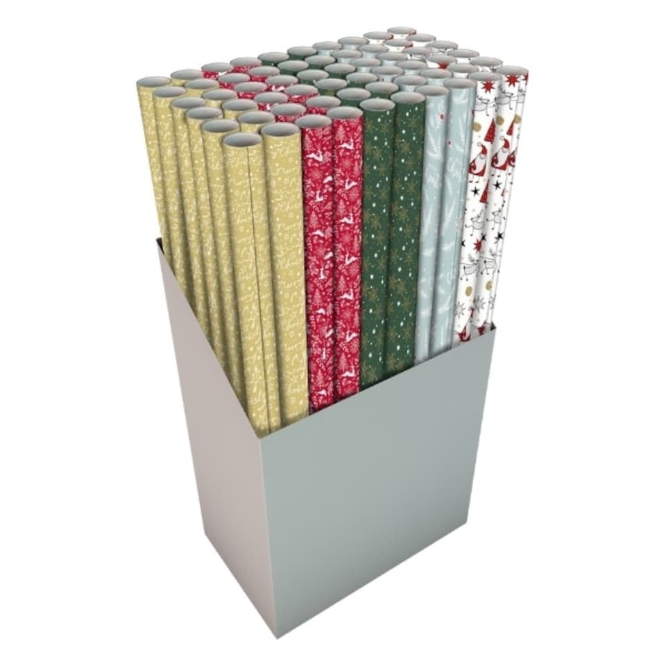 image 1 of Single 2.5m x 70cm Christmas Design Festive Gift Wrap Roll