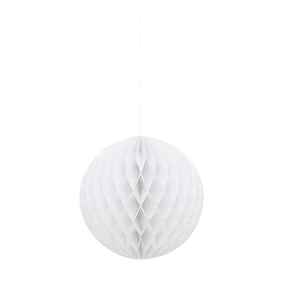 Unique Party Round Paper Lantern - White - 10 Inch
