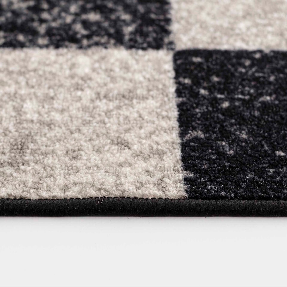 image 1 of Machine Washable Square Design Anti Slip Doormats - Runners