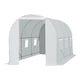image 8 of Outsunny 4.5 x 2M Walk-in Polytunnel Greenhouse for Garden, Galvanised Steel