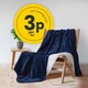 image 5 of Fleece & Sherpa Electric Heated Throw - Navy