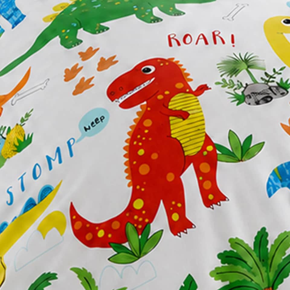image 1 of Happy Linen Company Dinky Dino Duvet Cover Bedding Set