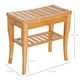 image 5 of HOMCOM 45cm 2-Tier Slatted Shower Bench Storage Seat w 4 Legs Comfortable Safe Bathroom Stool Spa Bath Organiser