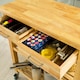 image 5 of SoBuy Kitchen Trolley on Wheels, Solid Wood, 31.5 x 15.75 x 35.4 inches, 18.9 kg - FKW24-N
