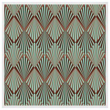 Green geometric rays (Picture Frame) White | XS
