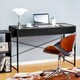 image 8 of COSTWAY Computer Desk Wooden Writing Workstation Black Black