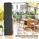 image 4 of Outsunny Heavy Duty Gas Pyramid Outdoor Patio Heater Cover, Black | Black | Black