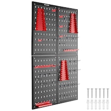 Tool Pegboard Jonah - hooks and holders | Black | black/red | 2 x 160 x 60 cm | 4