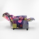 image 5 of Fabric Patchwork Mary Manual Recliner Chair