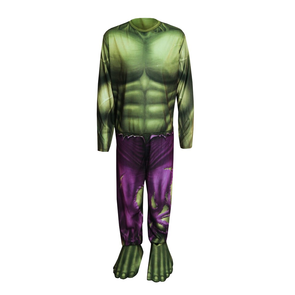 image 1 of Avengers Childrens/Kids Hulk Costume Set - Green/Purple - 5-6 Years