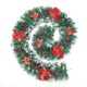 image 1 of Living and Home 270cm Artificial Greenery Christmas Garland - Red Poinsettia