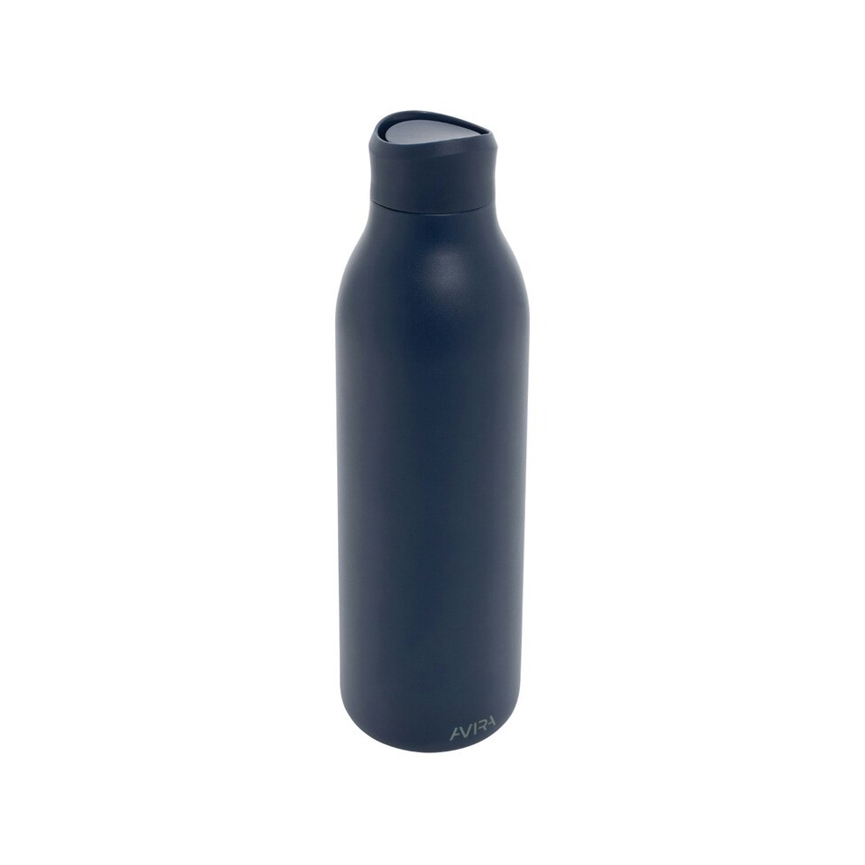 image 1 of Avira Alok Recycled Stainless Steel 600ml Water Bottle - Navy - One Size