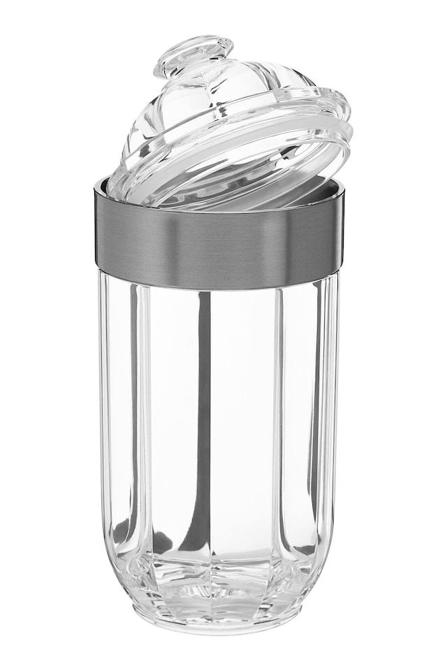 image 1 of Maison by Premier Large Silver Acrylic Canister
