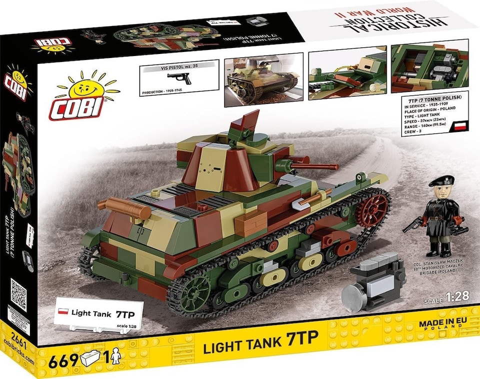 image 1 of Cobi 2661 World War II  Polish Light Tank 7 TP 669 pcs