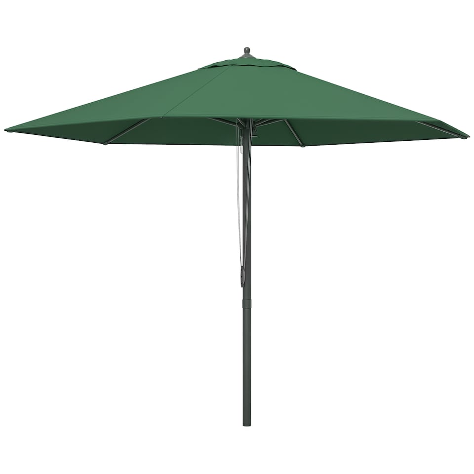 image 1 of Outsunny 2.8m Garden Parasol Umbrella, Round Outdoor Market Table Umbrella Sun Shade Canopy, Green