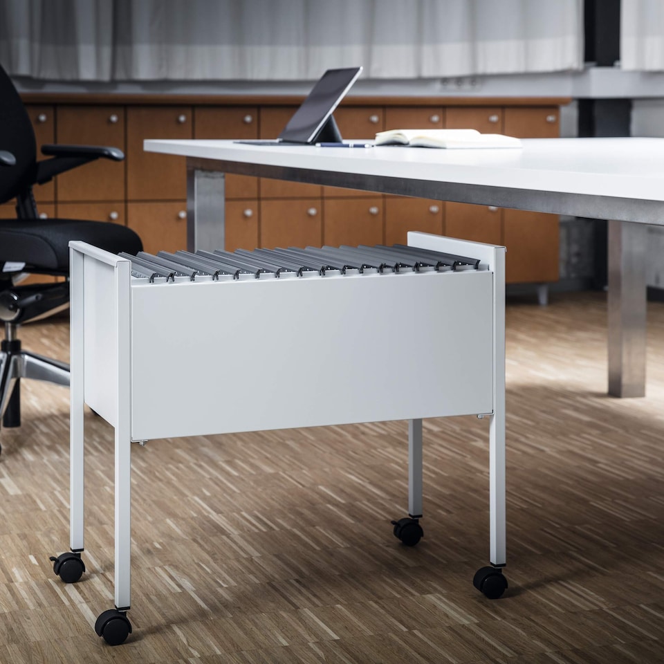 image 1 of Durable Universal Suspension File Trolley | for 80 A4 Folders | Grey | Grey