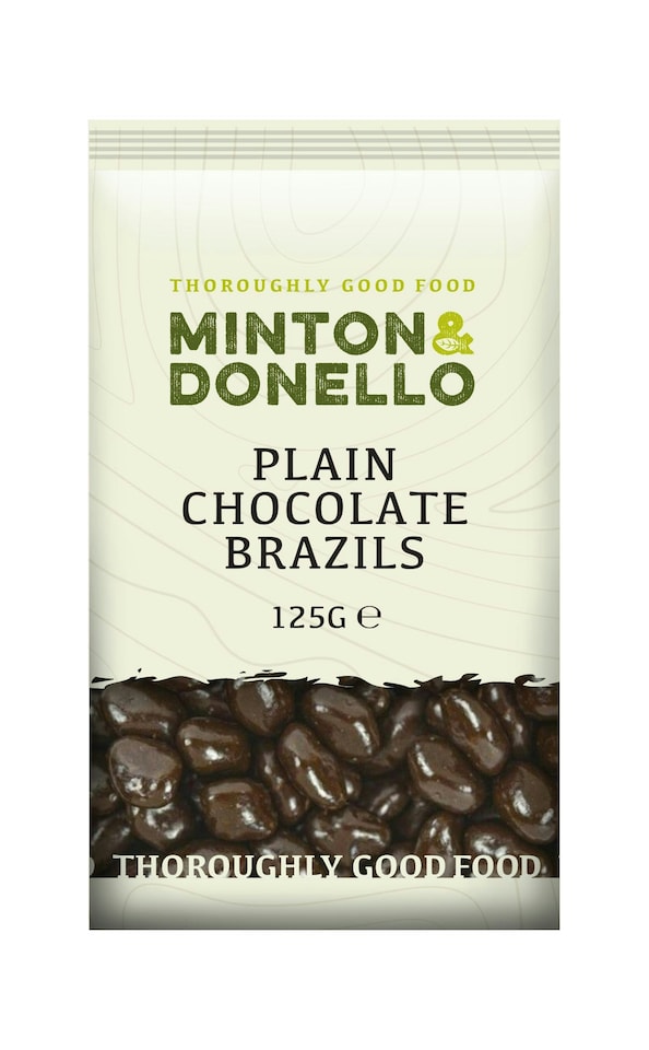 image 1 of Minton & Donello Plain Chocolate Brazil Nuts 6 x 125g