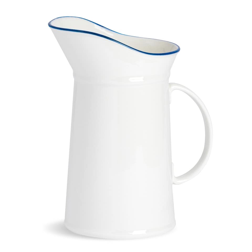 image 1 of Nicola Spring White Farmhouse Water Jug - 1 Litre