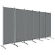 image 1 of Outsunny Garden Privacy Screen Foldable 6 Panel Room Divider, Dark Grey