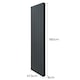 image 5 of Aluminium Radiator & Valves 1800mm x 475mm Anthracite Grey