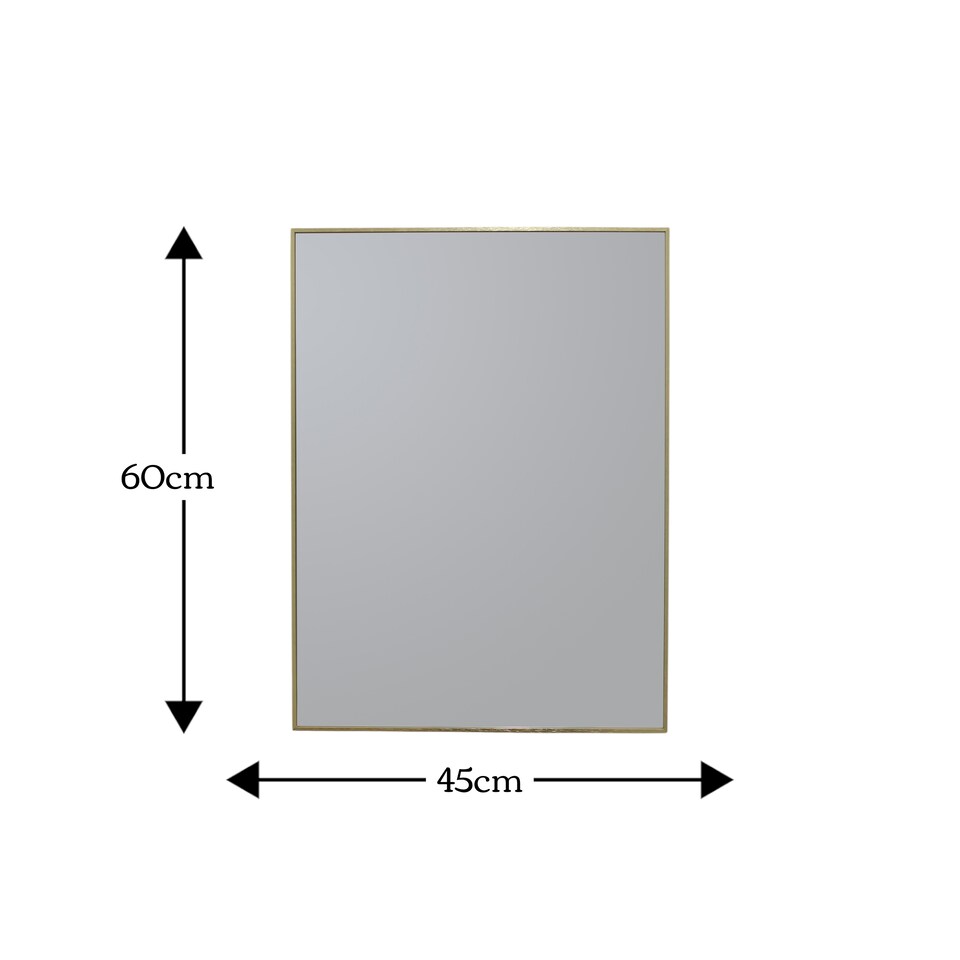 image 1 of Showerdrape Bayswarer Brushed Gold Framed Rectangular Mirror 60x45cm