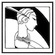 image 2 of Art deco woman (Picture Frame) White | XL
