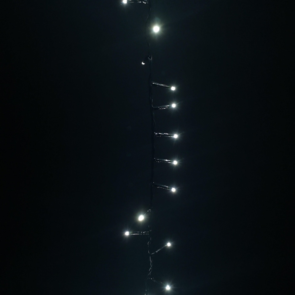 image 1 of 1500 LED 37.5m Indoor Outdoor Christmas Multi Function Mains Operated String Lights with Timer in Cool White