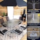 image 6 of 6 Person Garden Furniture Patio Set Table, 6 Chairs & Parasol