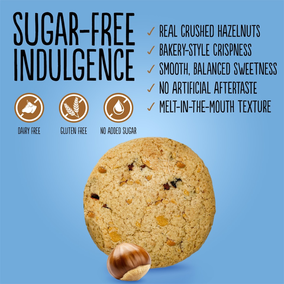 image 1 of Diablo No Added Sugar Hazelnut Cookies 135g 3 Pack