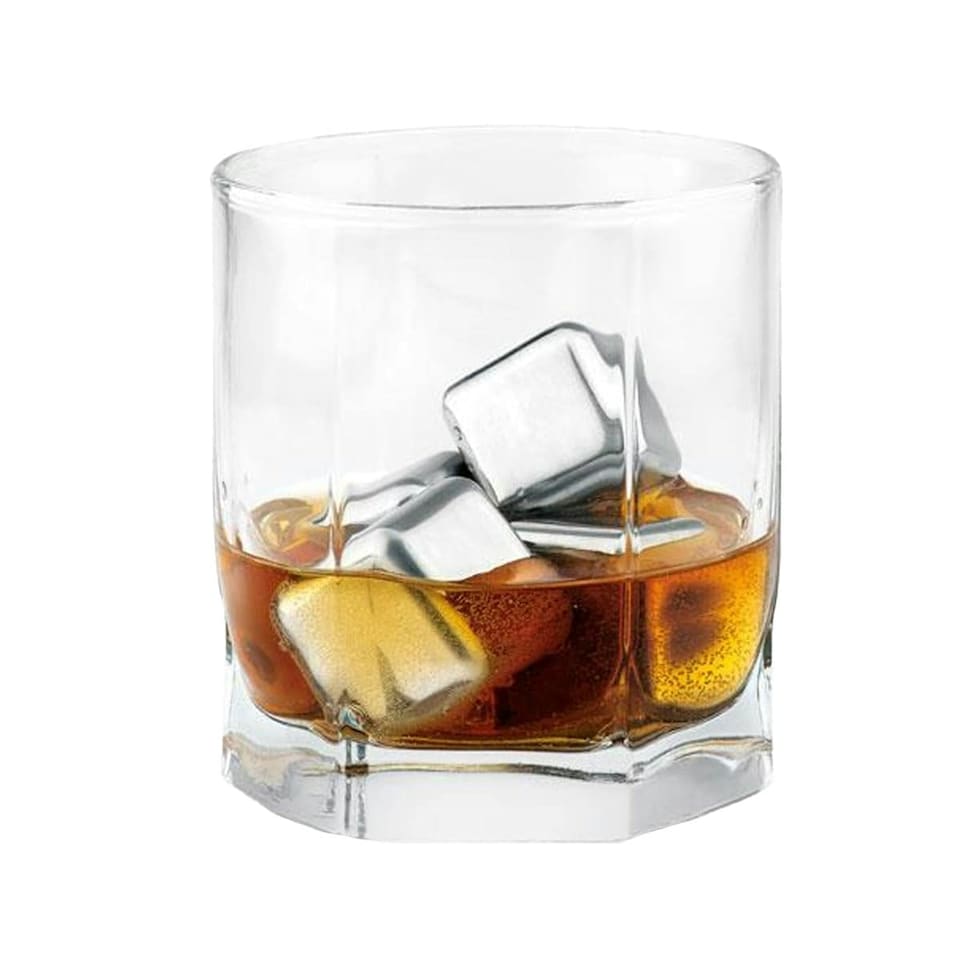 image 1 of MidOcean Icy Stainless Steel Reusable Ice Cubes (Pack of 4) - Silver - One Size | Silver
