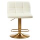 image 1 of Interiors by Premier Adjustable Gold & White Finsih Bar Stool, Comfort And Stable Counter Stool, Elegant Kitchen Bar Chair