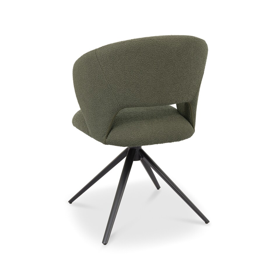image 1 of Bentley Designs - Stella - Swivel Chair in Green Boucle Fabric (Single)