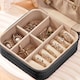 image 3 of Living and Home Portable Jewelry Organizer Box with Multiple Compartments-Black | Black