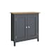 image 6 of Taberno Oak 2 Door Compact Sideboard Graphite Blue Blue