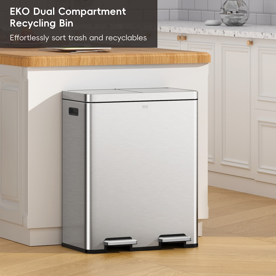 image 1 of Edison Recycler 30L+30L | Silver | Stainless Steel | 60L