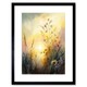 image 1 of Wildflower by Lakeside a Misty Morning Sunrise 9x7" Black Framed Wall Art Print